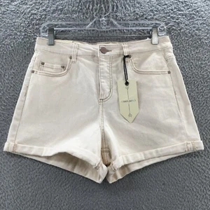 Banjara Mom Shorts Womens 11/29 (actual 30x3.5) Beige Cotton Blend High Rise NEW - Picture 1 of 21