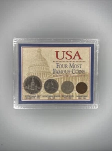 2005 USA FOUR MOST FAMOUS COINS: HALF QUARTER, QUARTER, NICKEL, PENNY SEALED SET - Picture 1 of 2