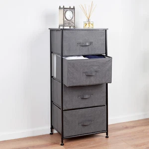 4 Drawer Chest of Drawers Fabric Storage Cabinet Dresser Unit Bedroom Furniture - Picture 1 of 3