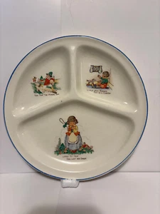 Wade Heath England, Vintage/Antique? 3 Part Divided Baby Child Nursery Rhyme Plt - Picture 1 of 8