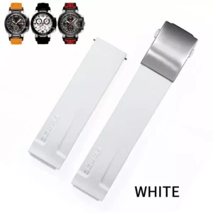 21mm For TISSOT T-RACE T048-417A Strap Rubber Silicone Watchband + Tools - Picture 1 of 22