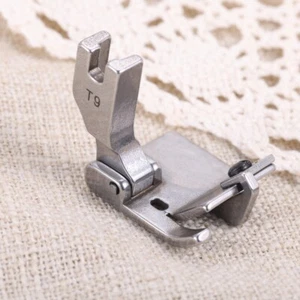 T9 Adjustable Edge Guide Hemmer Foot Steel Silver Multifunctional Presser Feet - Picture 1 of 14