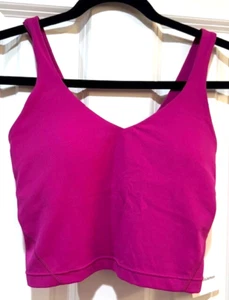 NWT Women's Lululemon Align Crop Tank Top Built-in Bra Ripened Raspberry Size 4 - Picture 1 of 2