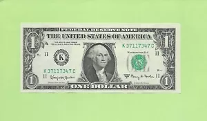 1963A ..UNCIRC $1 K 3711 7347 C .... 1963A $1 K-C NICE NOTE FRN - Picture 1 of 2