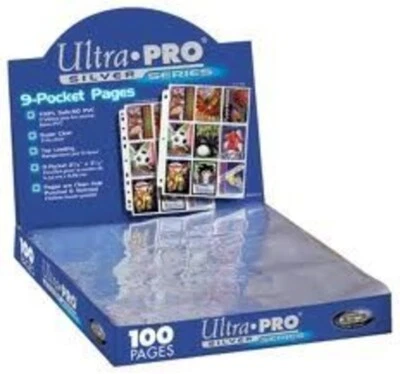 100 Protectores de Páginas de Bolsillo Ultra Pro Silver Series 9 Nuevos Precintados Foto 1 de 2