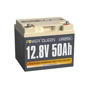 12V 50Ah LiFePO4 Lithium Battery 640Wh Deep Cycle for Marine RV - -Refurbished - Picture 1 of 6