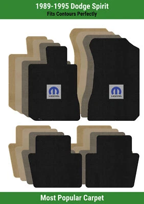 Alfombrillas delanteras y traseras Lloyd Ultimat para Dodge Spirit '89-95 con M-Mopar azul Foto 1 de 4