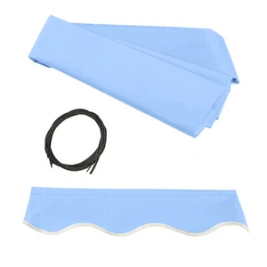 ALEKO Fabric Replacement for 20 x 10 feet Retractable Patio Awning Sky Blue - Picture 1 of 9