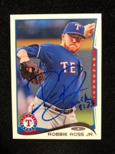 ROBBIE ROSS JR. 2014 TOPPS AUTOGRAPHED SIGNED AUTO BASEBALL CARD US-11 RANGERS