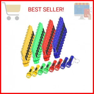 48 Pieces Mini Flashlight Keychain Bulk Assorted Colors Lightweight, Portable To - Picture 1 of 2