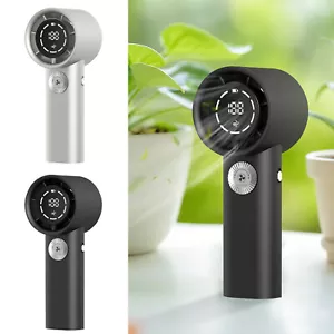 Handheld Turbo Fan Portable Digital Display Turbine Folding High-speed Ice Fan - Picture 1 of 5