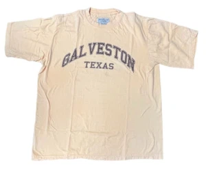 Vintage Wise Guy T Shirt Size L Galveston Texas Yellow Short Sleeve Gal Veston - Picture 1 of 8
