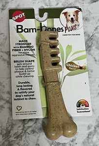 Spot Bam-Bones Plus Zahnbürste Kauspielzeug für Hunde Huhn aromatisiert 6 Zoll nachhaltig - Bild 1 von 2