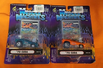 Muscle Machines Diecast Cars 1970 Cuda Lot Of 2 CO2-24 & CO2-18 - Image 1 of 4