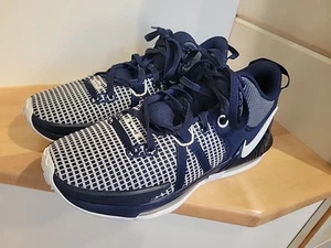 Nike LeBron Witness VII 7 TB Mens Sz 9.5 Midnight Navy Blue White DZ3299-401 - Picture 1 of 14