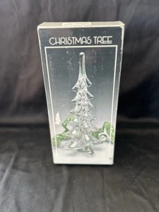 Vintage Bleikristallglas Weihnachtsbaum klar 10’ Glas gekauft bei Younkers - Bild 1 von 5