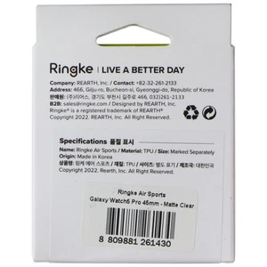 Ringke Air SPORTS Étui pour Samsung Galaxy Watch5 Pro (45mm) - Mat Transparent - Photo 1 sur 2