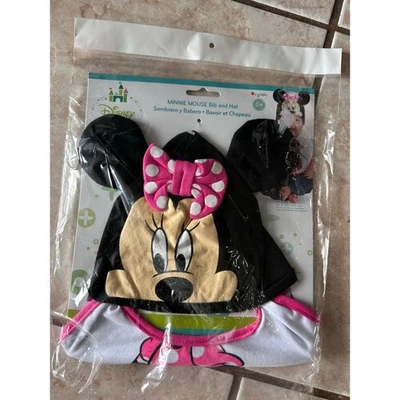 Nuevo con etiquetas Juego de babero y sombrero de Minnie Mouse - Bebé Disney - Disfraz - Disponibilidad múltiple Foto 1 de 2
