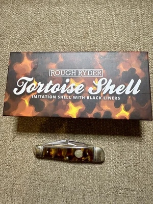 Cuchillo plegable Rough Rider Whittler imitación caparazón de tortuga RR2577 Foto 1 de 3