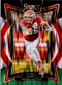 2024 Panini Select #58 George Kittle Black & Blue Prizm Shock - Picture 1 of 2
