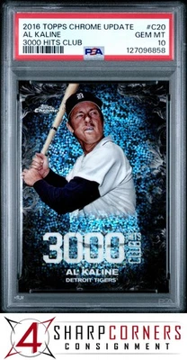 2016 TOPPS CHROME UPDATE 3000 HITS CLUB #C20 AL KALINE HOF POP 5 PSA 10 - Image 1 of 3