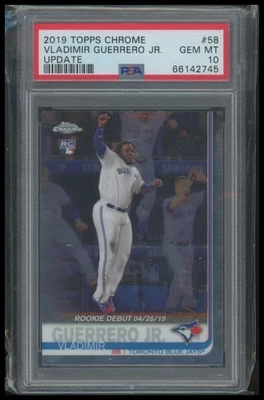 2019 Topps Chrome Update #58 Vladimir Guerrero Jr. PSA 10 Rookie - Image 1 of 2
