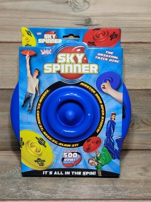 BLUE = NEW SKY SPINNER TRICK DISC FRISBEE TOY WICKED TV DUNCAN 500 RPM - Image 1 of 2