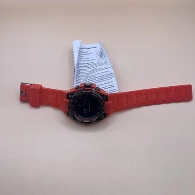 Digital Analog Sport Watch WR30M Red Rubber Strap Alarm Light Stopwatch 12/24H - Image 1 of 4