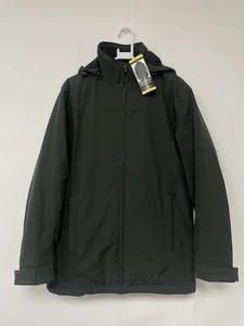 Weatherproof Men's Stretch Tech Water Resistant Jacket Dark Green Size Small - Picture 1 of 15