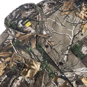 CABELA'S Men's XLT RealTree Camouflage Long-Sleeve Heavyweight Button-Up Shirt - Picture 1 of 8