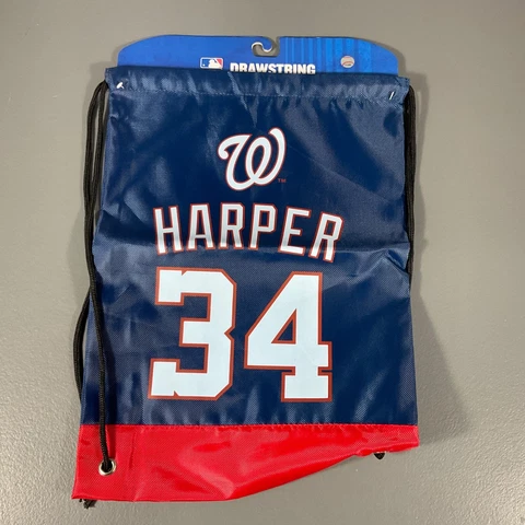 Washington Nationals MLB Baseball Drawstring Backpack Bag Blue Team Logo Sports Cover
