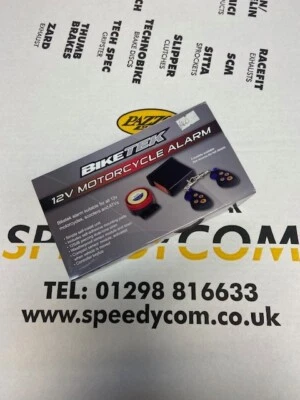 Alarma remota de motocicleta BikeTek 12 V [sirena de 125 dB] [Impermeable] [rango de 100 metros] Foto 1 de 2