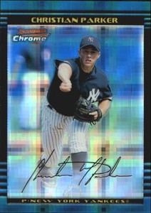 2002 (YANKEES) Bowman Chrome X-Fractors #301 Christian Parker/250