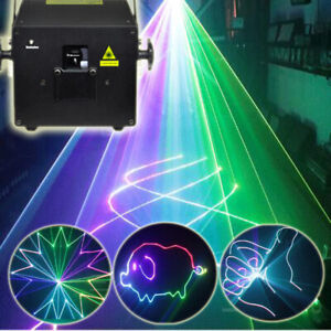 2Pcs 10W TF card RGB laser light ILDA Animation DJ Xmas Party Stage 40kpps