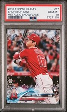2018 Topps Walmart Holiday Metallic Snowflake  #HMW17 Shohei Ohtani PSA 10