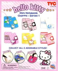 (6) Sanrio Hello Kitty mini notebook Charms Series 1 Set Gacha Toys - Picture 1 of 3