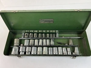 Vintage SK, Craftsman, Armstrong, Wright 1/2" and 3/8” sets USA Made w/ chest - Picture 1 of 9