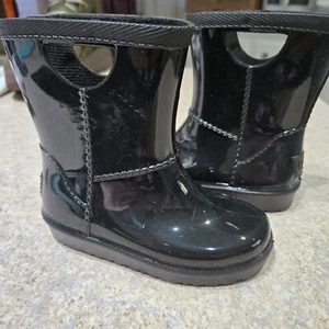 NEW KIDS TODDLERS SIZE 7 BLACK UGG RAHJEE RAIN SNOW BOOTS 1016733T UNISEX - Picture 1 of 8