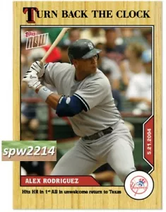 2020 Topps Now Turn Back the Clock Alex Rodriguez #52 - Picture 1 of 2