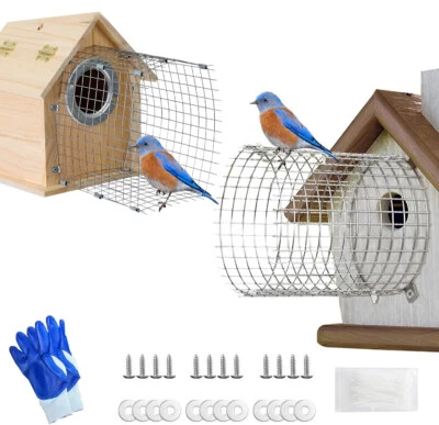 Protector de orificios de malla metálica para casas de aves orientales y bebés seguro 2 piezas Foto 1 de 4