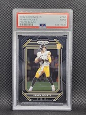 2022 Panini Chronicles Kenny Pickett Prizm Black No. PB-6 Steelers PSA 9