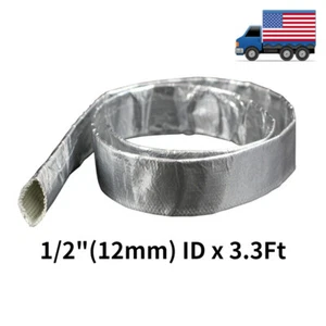 1/2" Heat Shield Shroud Sleeve Aluminized for Automotive Wire Ultimate Thermal - Picture 1 of 7