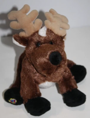 Webkinz Reindeer 8" HM137 Stuffed Animal Christmas Plush Soft Toy No Code Ganz - Image 1 of 4