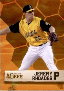 2019 Salt Lake Bees Choice #23 Jeremy Rhoades Wheaton Illinois IL Baseball Card