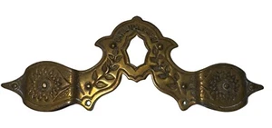 Antique Victorian Brass Pull, Dated June 7, 1881 - Picture 1 of 3