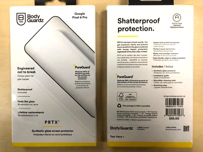 Protetor de tela de vidro sintético BodyGuardz para Google Pixel 6 Pro - Imagem 1 de 2