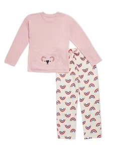 Wonder Nation Girls 2pc Panda/Rainbows Pajamas. Size 6/6X NWT - Picture 1 of 1