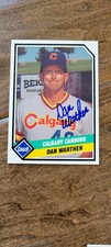 1989 TCMA CMC SIGNED AUTO CARD DAN WARTHEN CANNONS EXPOS PHILLIES ASTROS # 25