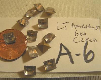 Vtg 6x6 Square Gold F UNF Pointed back & Flat Rhinestone Jewelry Repair Lot 1202 - Image 1 of 4