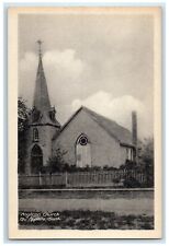 c1910's Anglican Church Qu' Appelle Saskatchewan Canada Antique Postcard